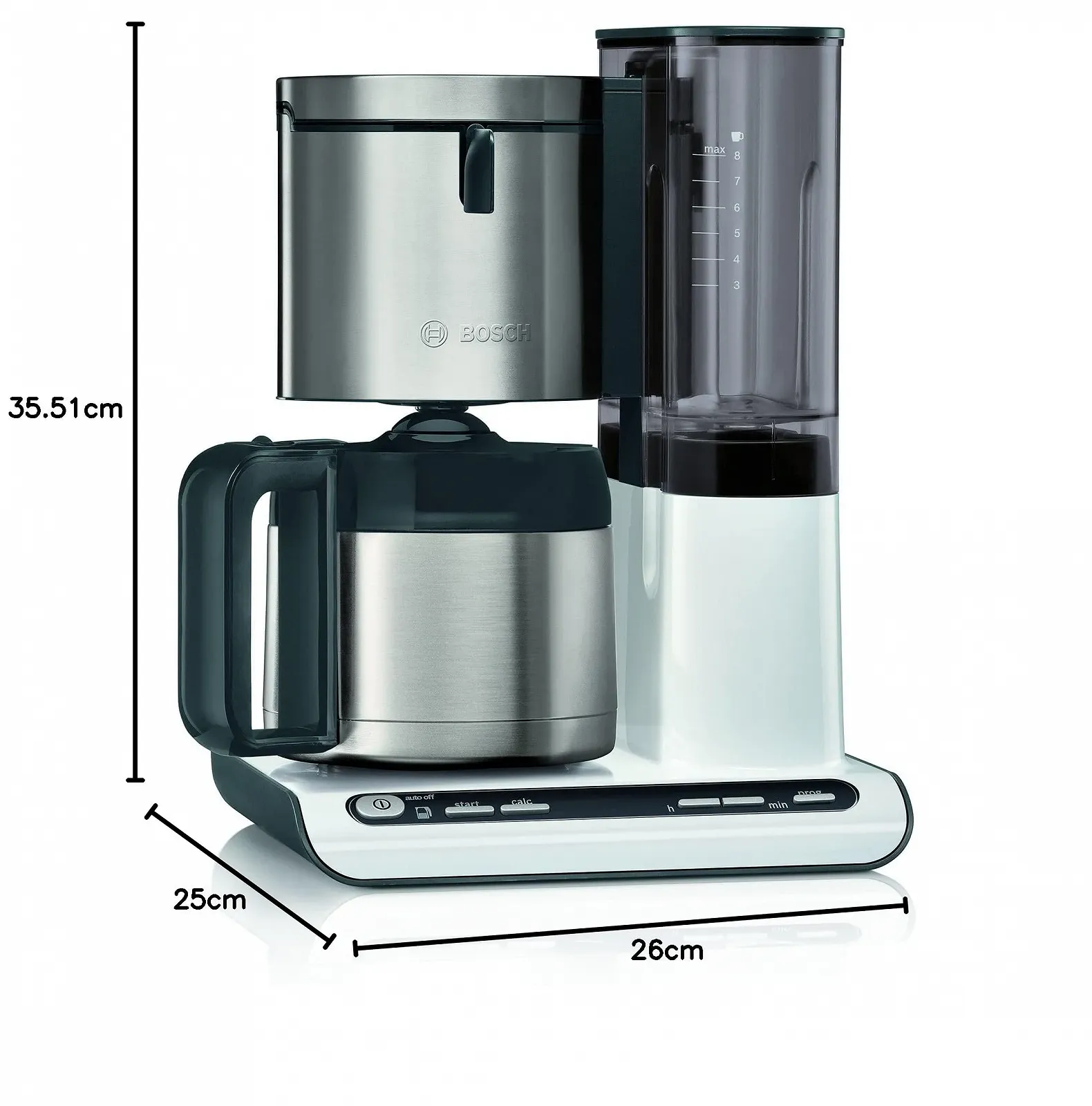 Капельная кофеварка Bosch Styline TKA8A681 1.1 L 1100 W Белая, фото №8