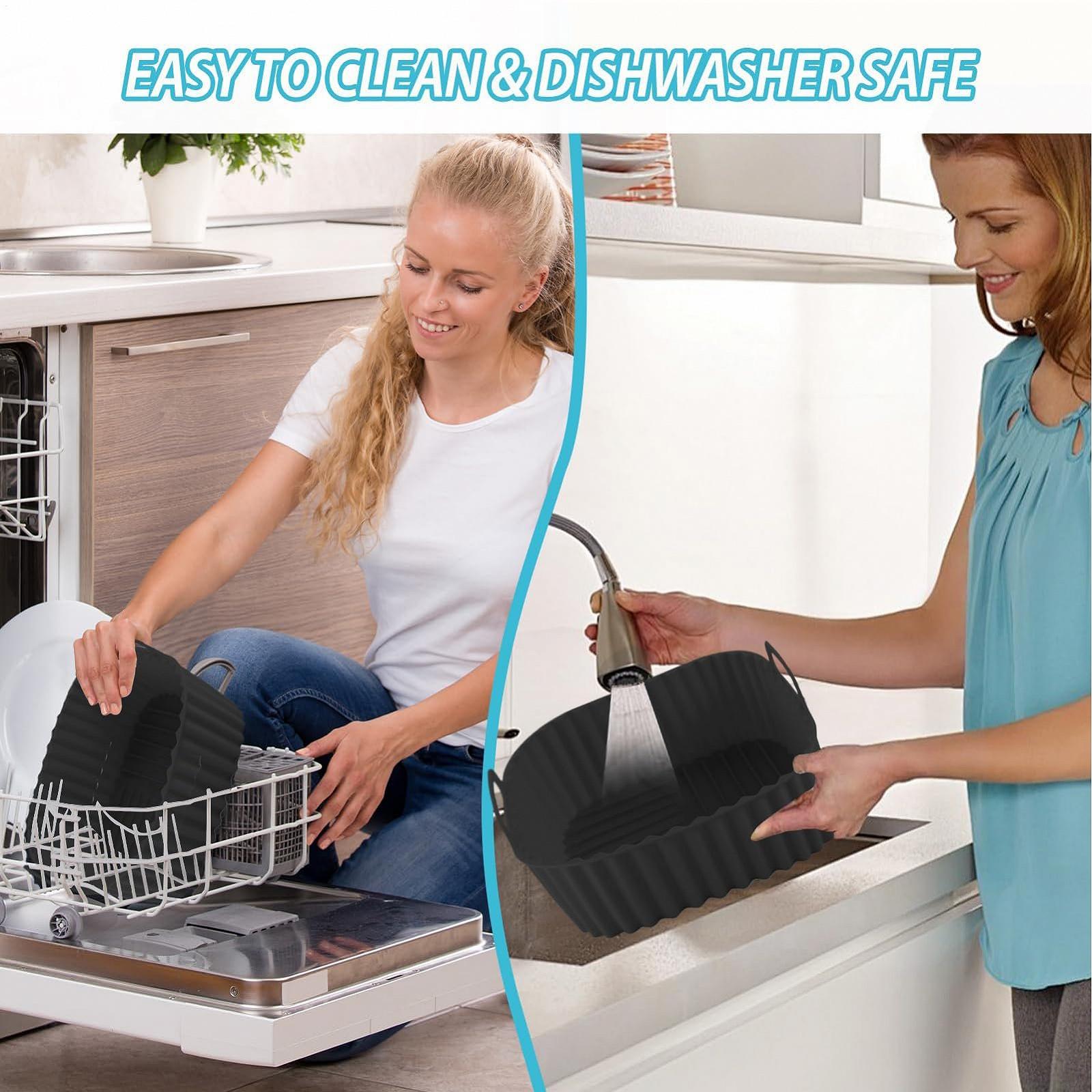 Силіконова форма для мультипечі Square Air Fryer Liner квадратна антипригарна складана, фото №4