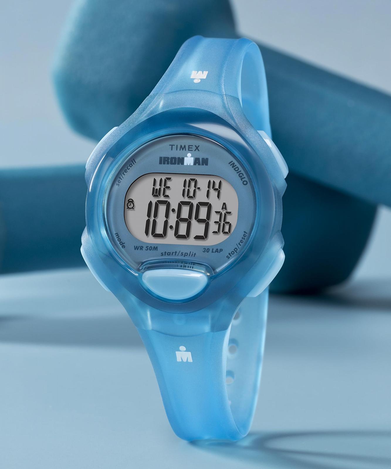 Жіночий годинник Тип Timex IRONMAN 34мм Синій Поліуретановий Ремінець Цифровий Циферблат Синій Корпус TW5M65800, фото №6