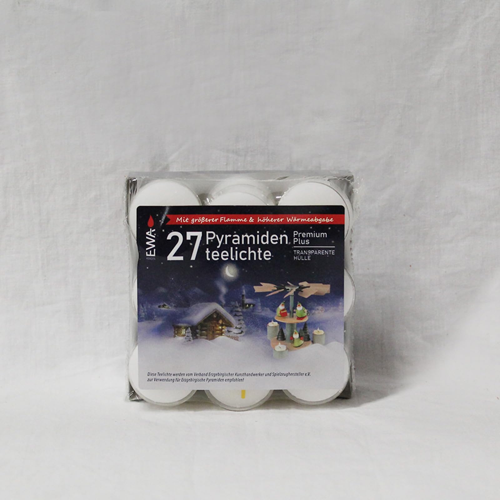 Чайні свічки Ebersbacher Kerzenfabrik GmbH Піраміда Прозорий корпус (3 x 27 шт.), фото №3 Чайні свічки Ebersbacher Kerzenfabrik GmbH Піраміда Прозорий корпус (3 x 27 шт.), фото №3