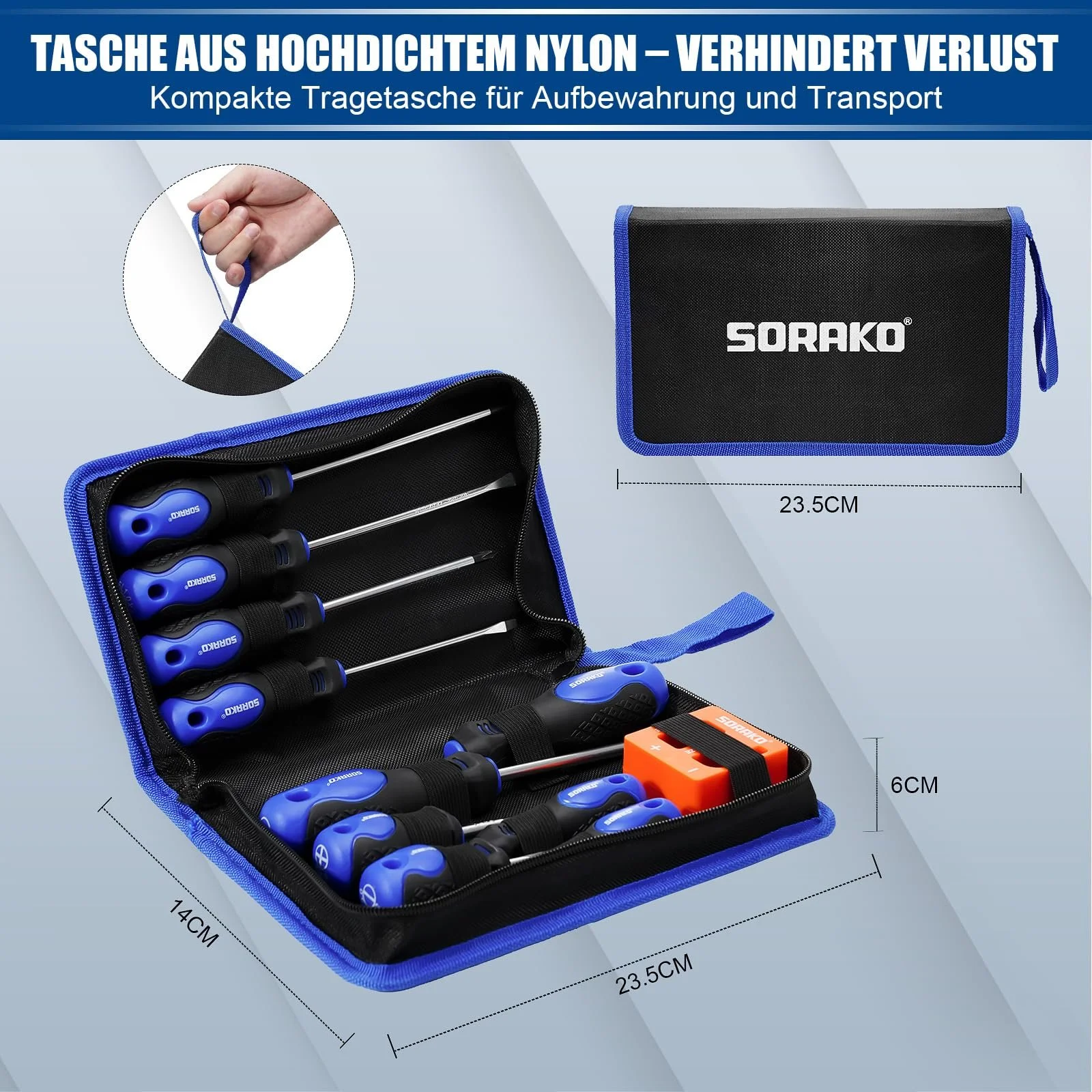 Набір викруток магнітних SORAKO 11 одиниць з намагнічувачем 2-в-1, фото №8