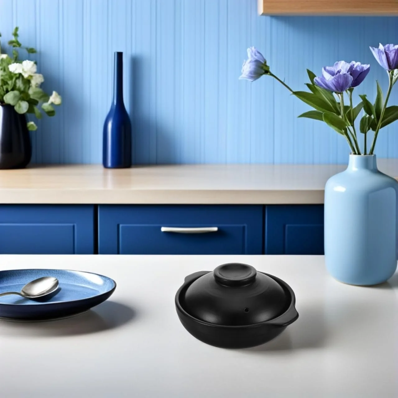 Керамическая кастрюля Zerodeko с крышкой термостойкая портативная, фото №4 Керамическая кастрюля Zerodeko с крышкой термостойкая портативная, фото №4