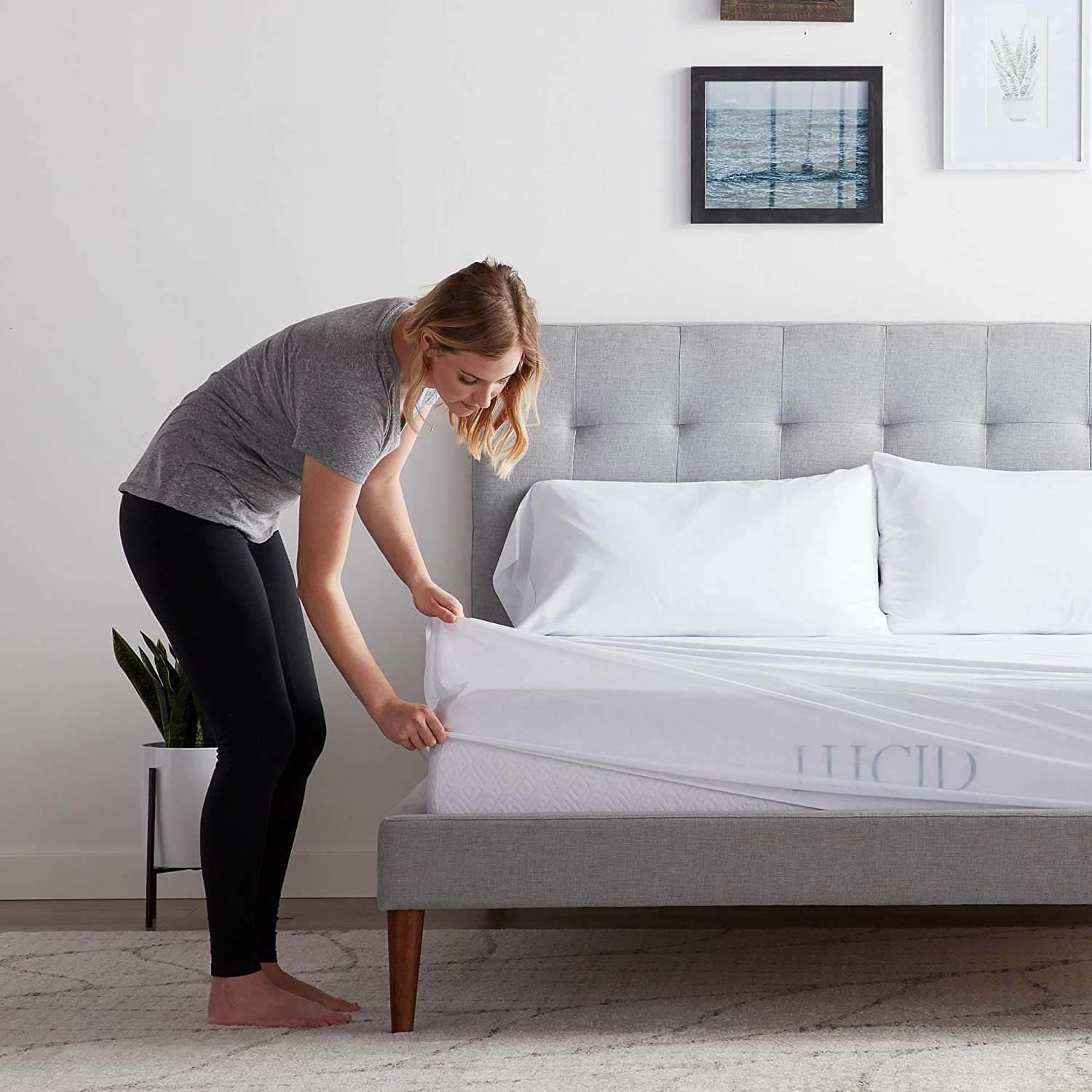 Наматрасник LUCID Premium Rayon Bamboo Jersey Водонепроницаемый 140 x 200 см, фото №5