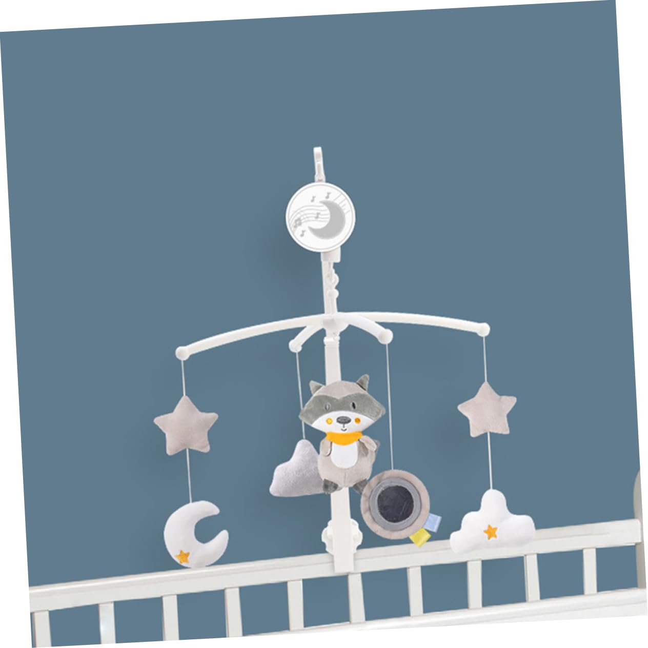 Музыкальная игрушка Hoement Musikglocke для детской кроватки мобильная пластиковая Light Grey, фото №4