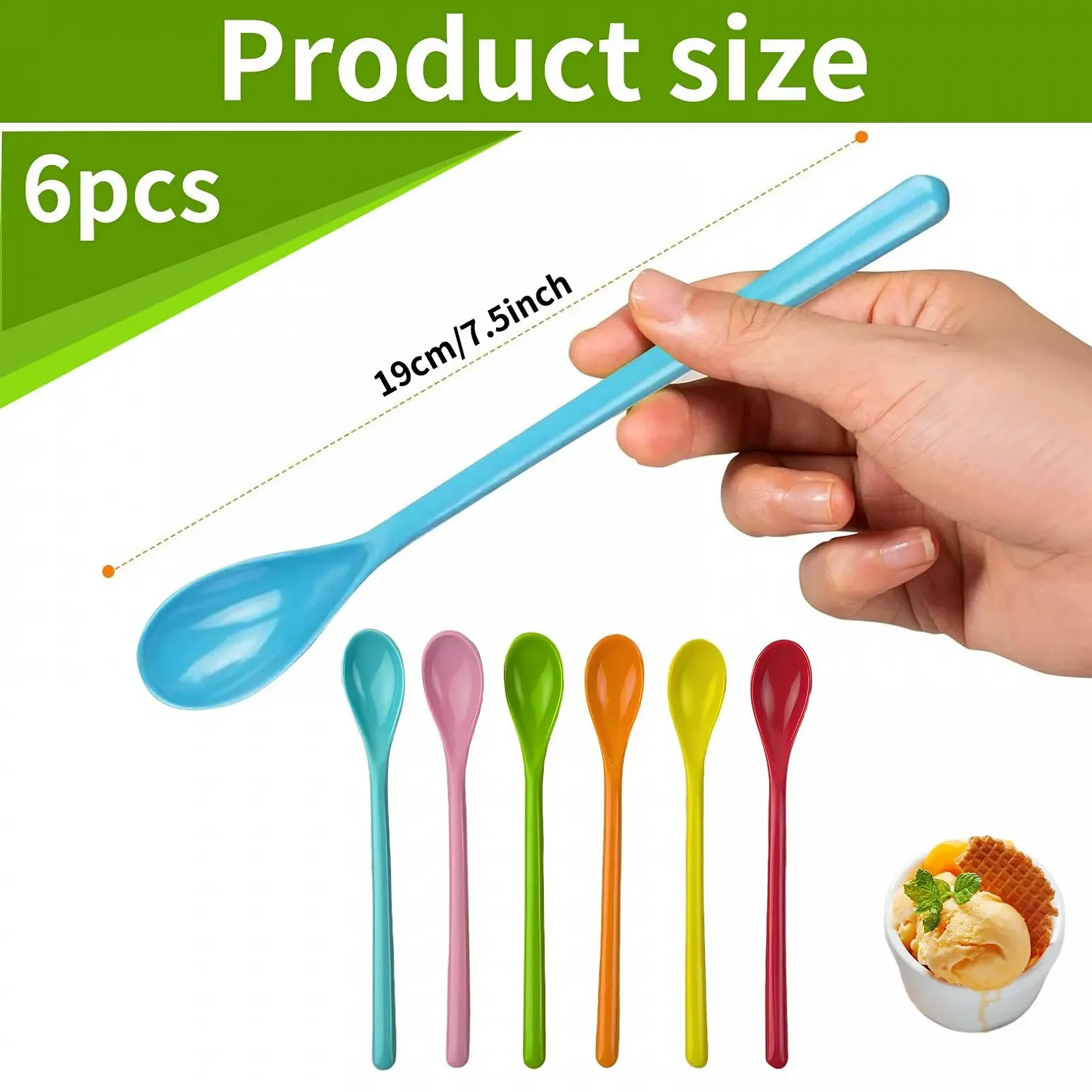 Набір пластикових ложок 6 шт, фото №2