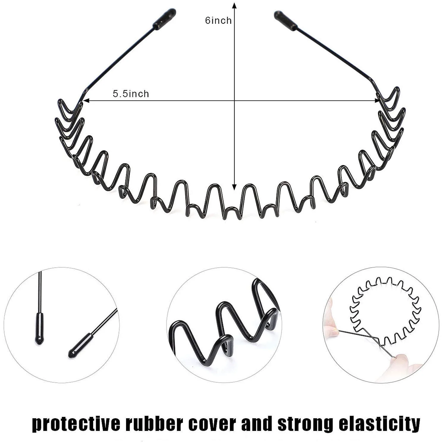 Обруч WantGor Металевий Унісекс Чорний, фото №3