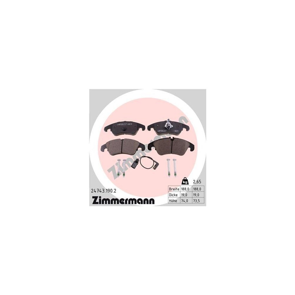 Тормозной диск ZIMMERMANN COAT Z 100.3332.20 для VAG, передний мост, фото №3