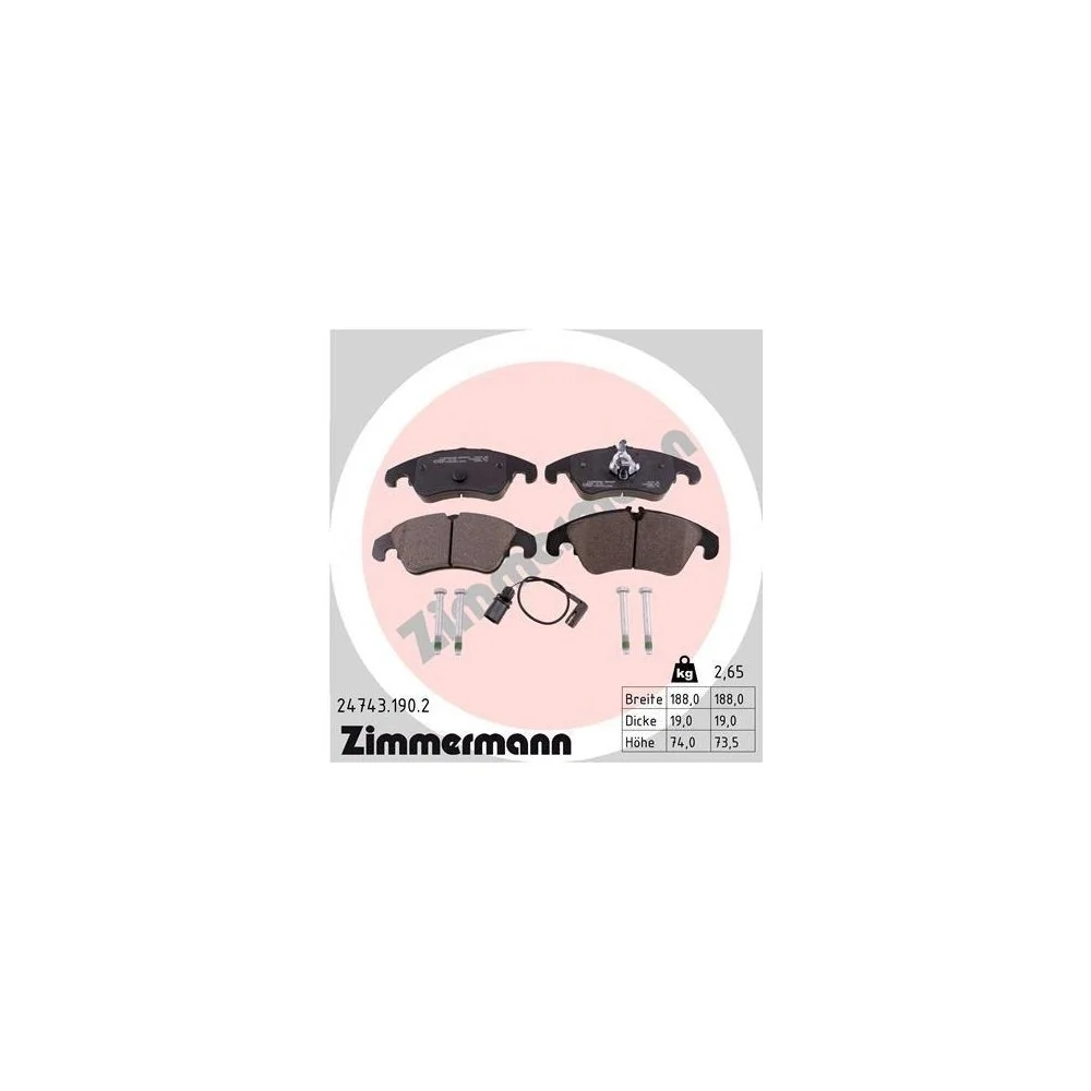 Тормозной диск ZIMMERMANN SPORT Z 100.3355.52 для VAG передняя ось, фото №4