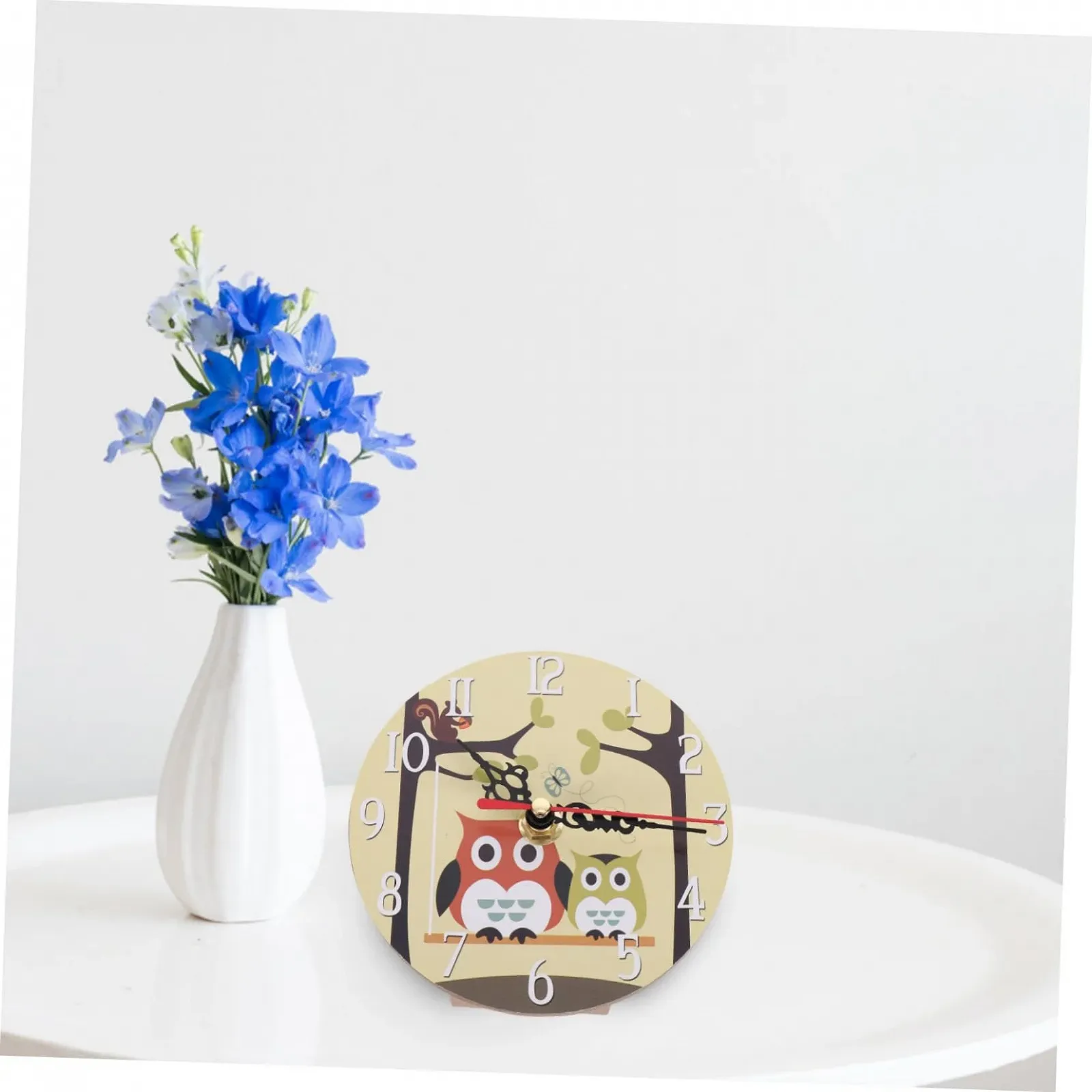 Настільний годинник у вінтажному стилі VICASKY, безшумний, мультяшний, для спальні та кабінету, на батарейках, тихий, фото №8