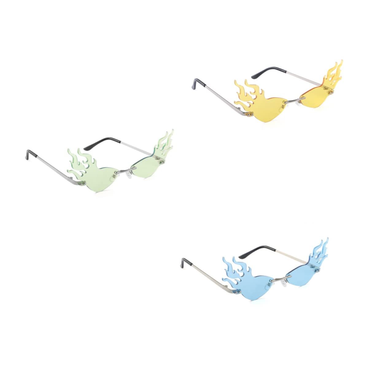 Сонцезахисні окуляри PACKOVE 3St декоративні Око Унісекс Металік, фото №2