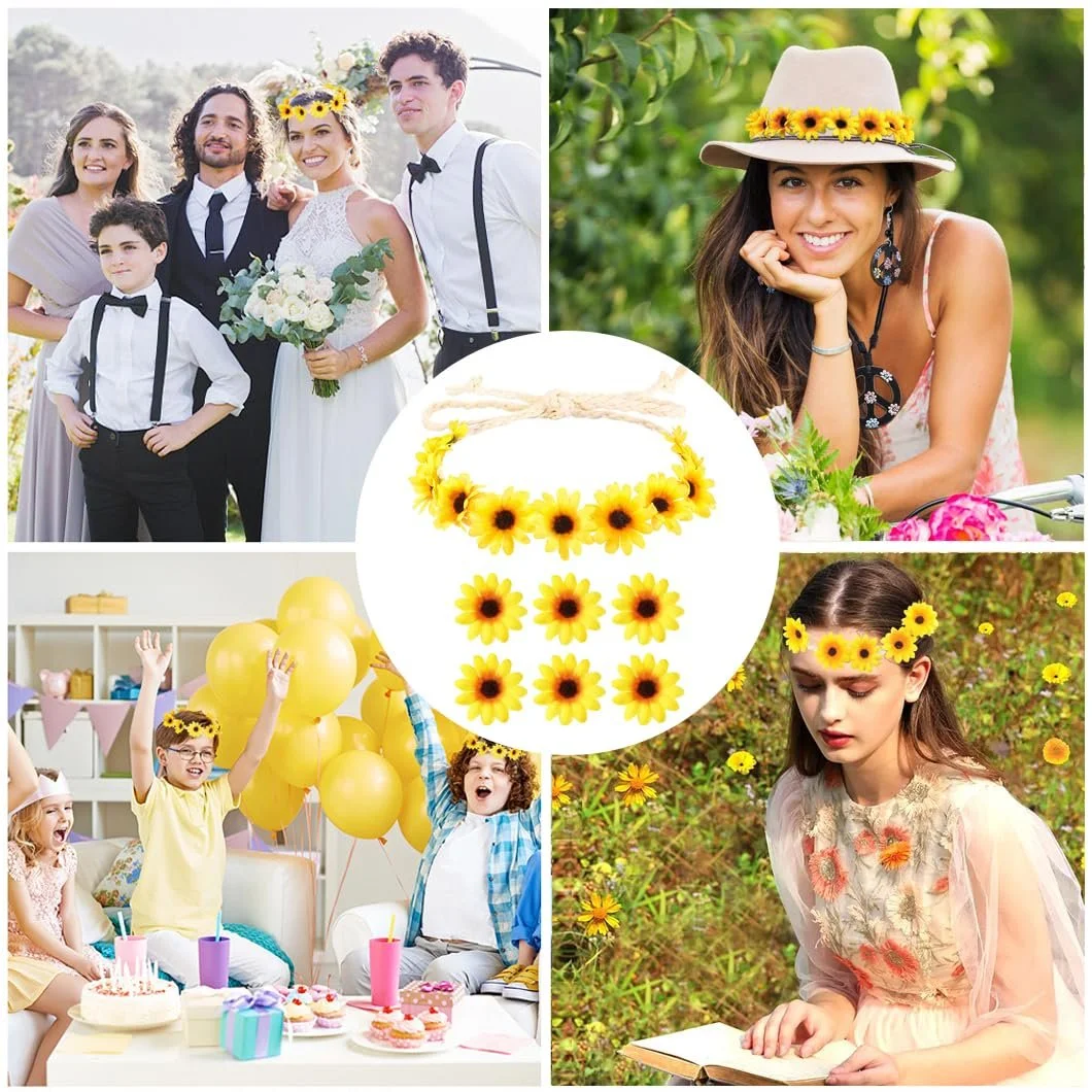 Венок для волос Подсолнечник, фото №7