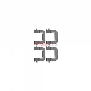 Комплект принадлежностей, тормозные колодки дискового тормоза METZGER 109-1776 для, передний мост - Фото 1