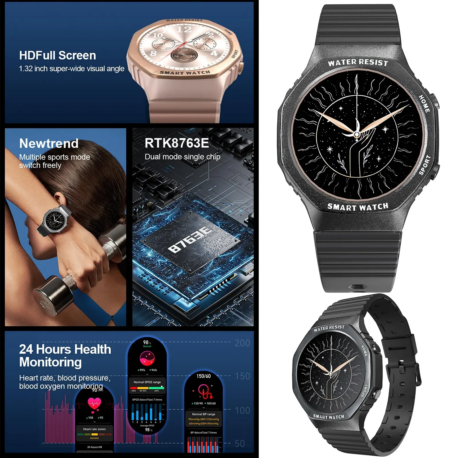 Смартчасы Женские с функцией телефона 1.32 Дюйма, фото №3