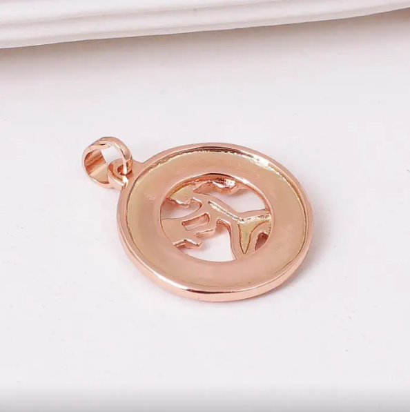 Кулон знак зодіаку Діва позолочений, витончена жіноча підвіска, фото №2