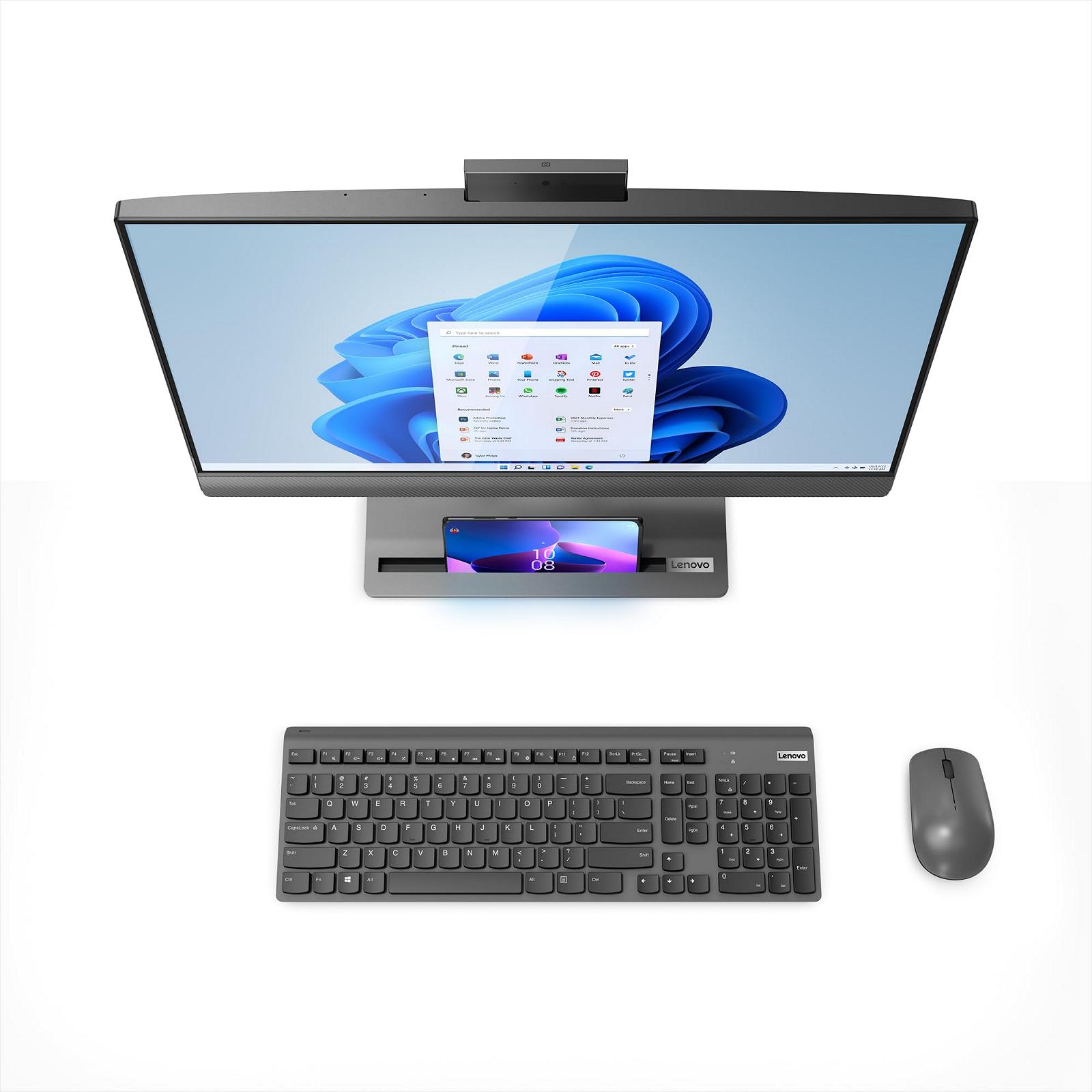 All in One Lenovo IdeaCentre 5i Core i7-13700H 16GB RAM 1TB SSD Arc A370M 23.8 дюйма Full HD Серый, фото №6