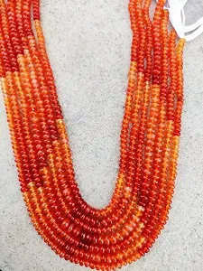 Натуральный Камень сердолик круглый граненый 3.75-4.5 бусины нить длиной 33 см для изготовления ювелирных изделий для ожерелья браслета synthetic.ua - Фото 1