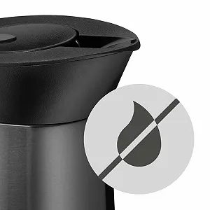 Термос WMF Kineo 0.6 л, с двойными стенками, нержавеющая сталь, с клапанным закрытием, графитовый матовый synthetic.ua - Фото 1