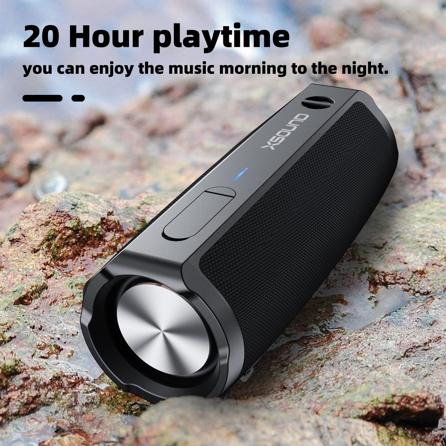 Колонка XSOUND FunPlay Pro Bluetooth Беспроводная Водонепроницаемая 30W с Сабвуфером 20 часов воспроизведения IPX7 Тип-C Быстрая зарядка, фото №3