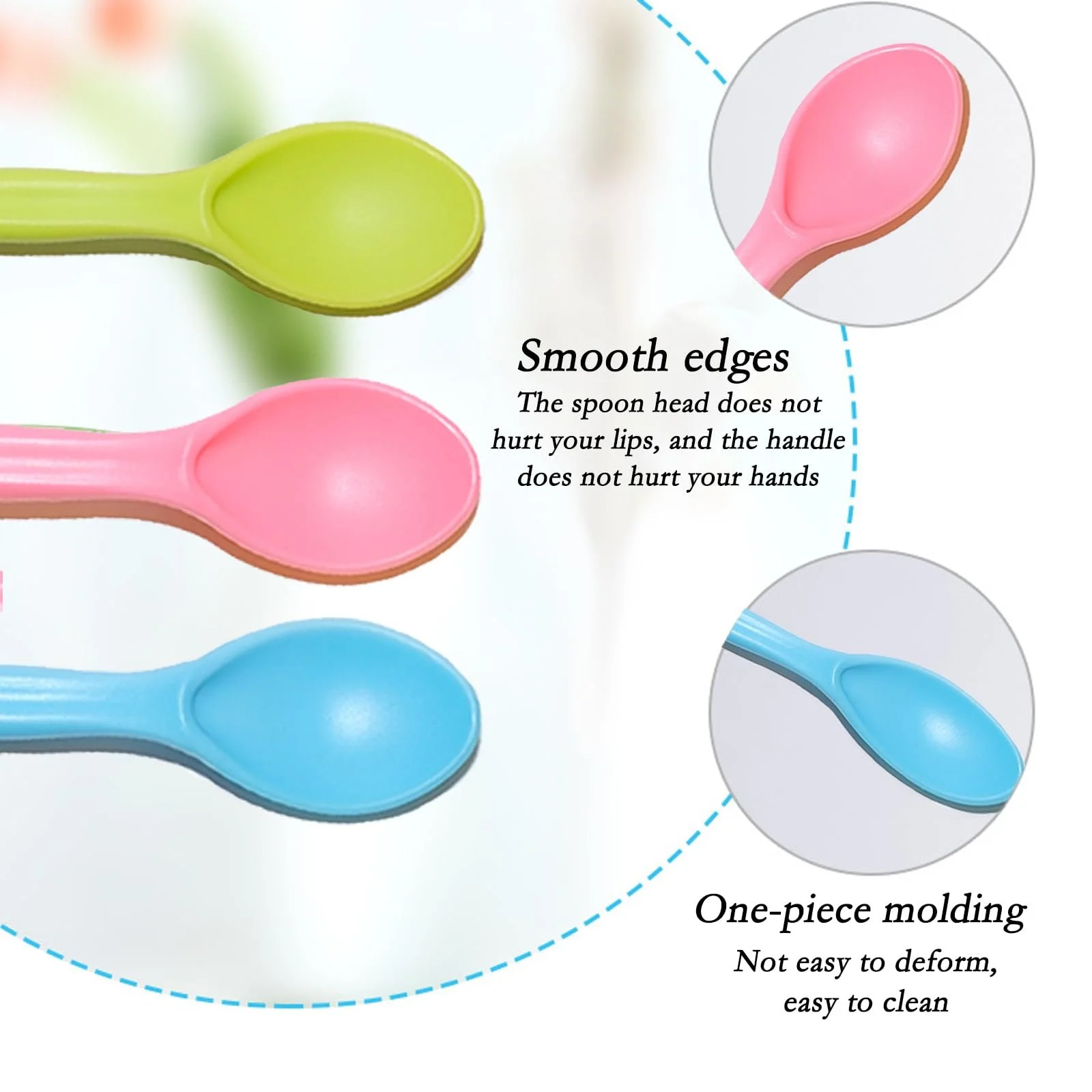 Набір ложок Пластикові різнокольорові, 6 шт, фото №3