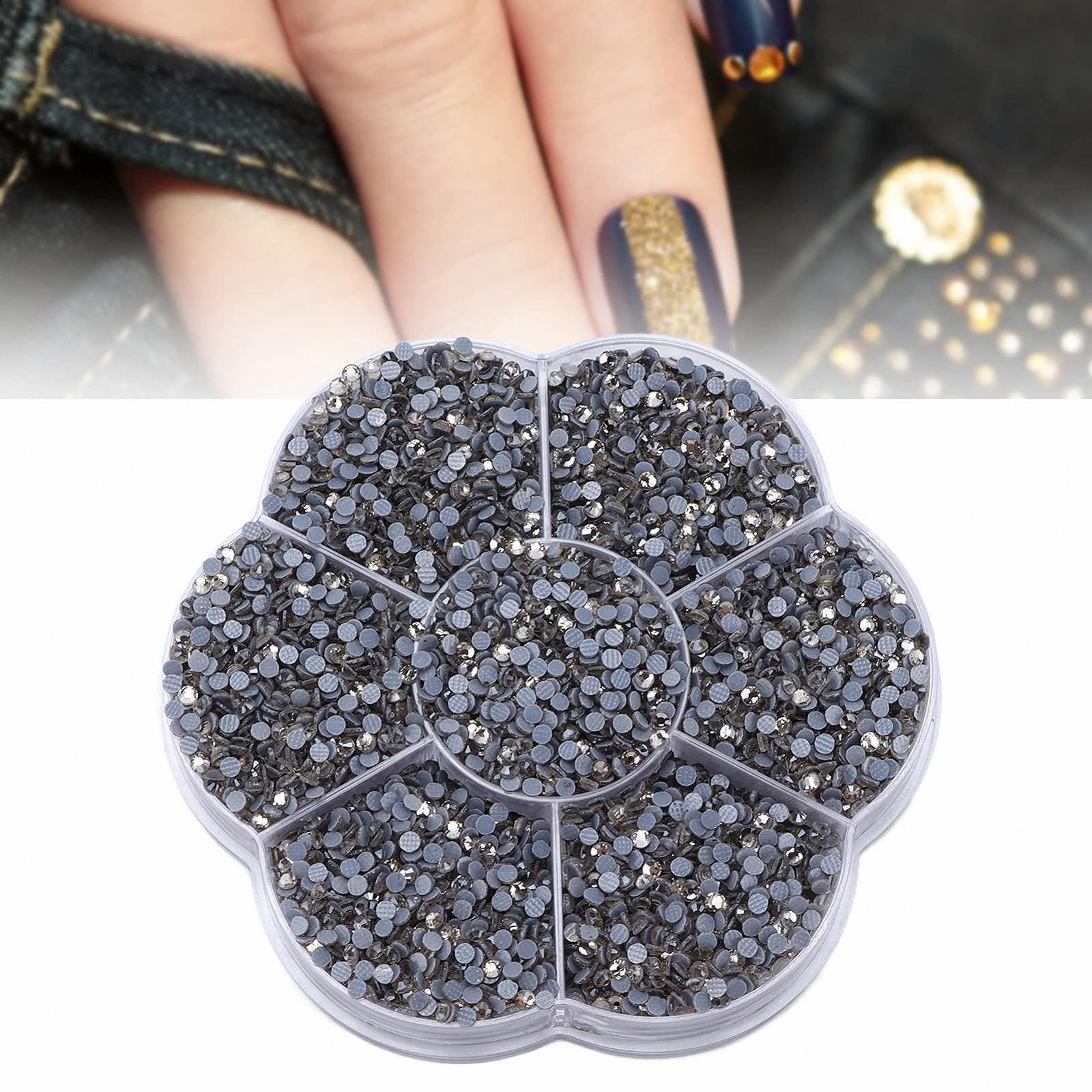 Стрази Emoshayoga круглі 7 кольорів прозорий, сірий, 14400 штук, фото №7