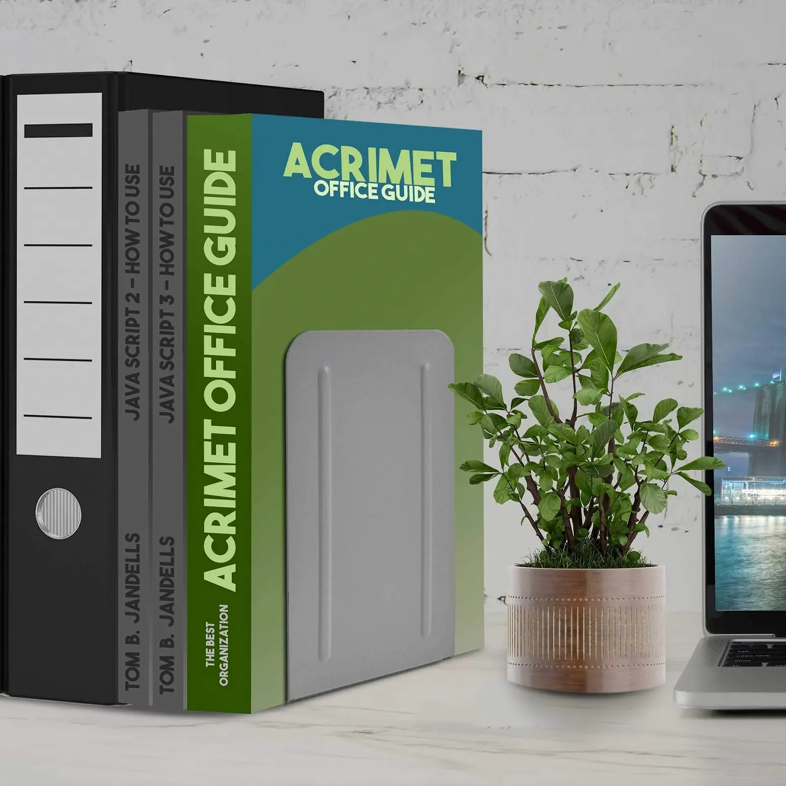 Упоры для книг Acrimet Premium Серебристый цвет (1 пара), фото №4