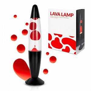 Лавова лампа GIFTMARKET ретро 34 x 8,5 см з 2 лампочками Червона - Фото 1