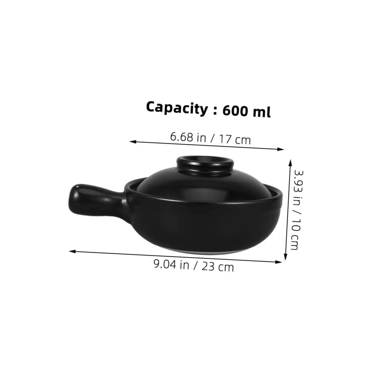 Горшок для приготовления глиняный с крышкой малый из натуральной терракоты многофункциональный для риса и супа, фото №2
