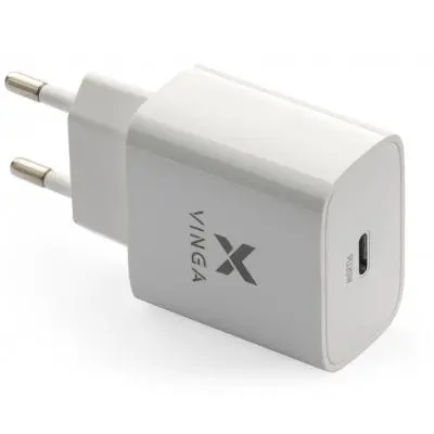 Зарядное устройство Vinga PD Type-C 20W Charger white VWCPDC, фото №1