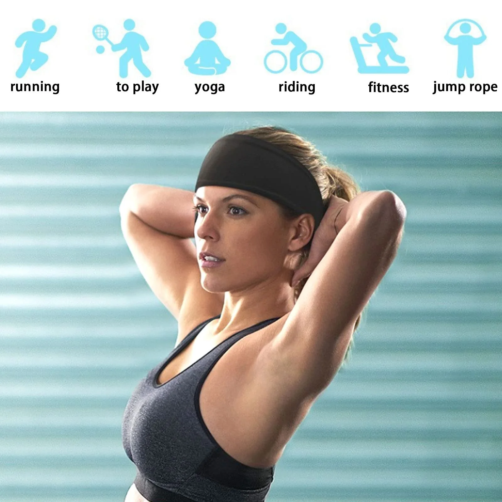 Пов'язка на голову Спортивна еластична, фото №2