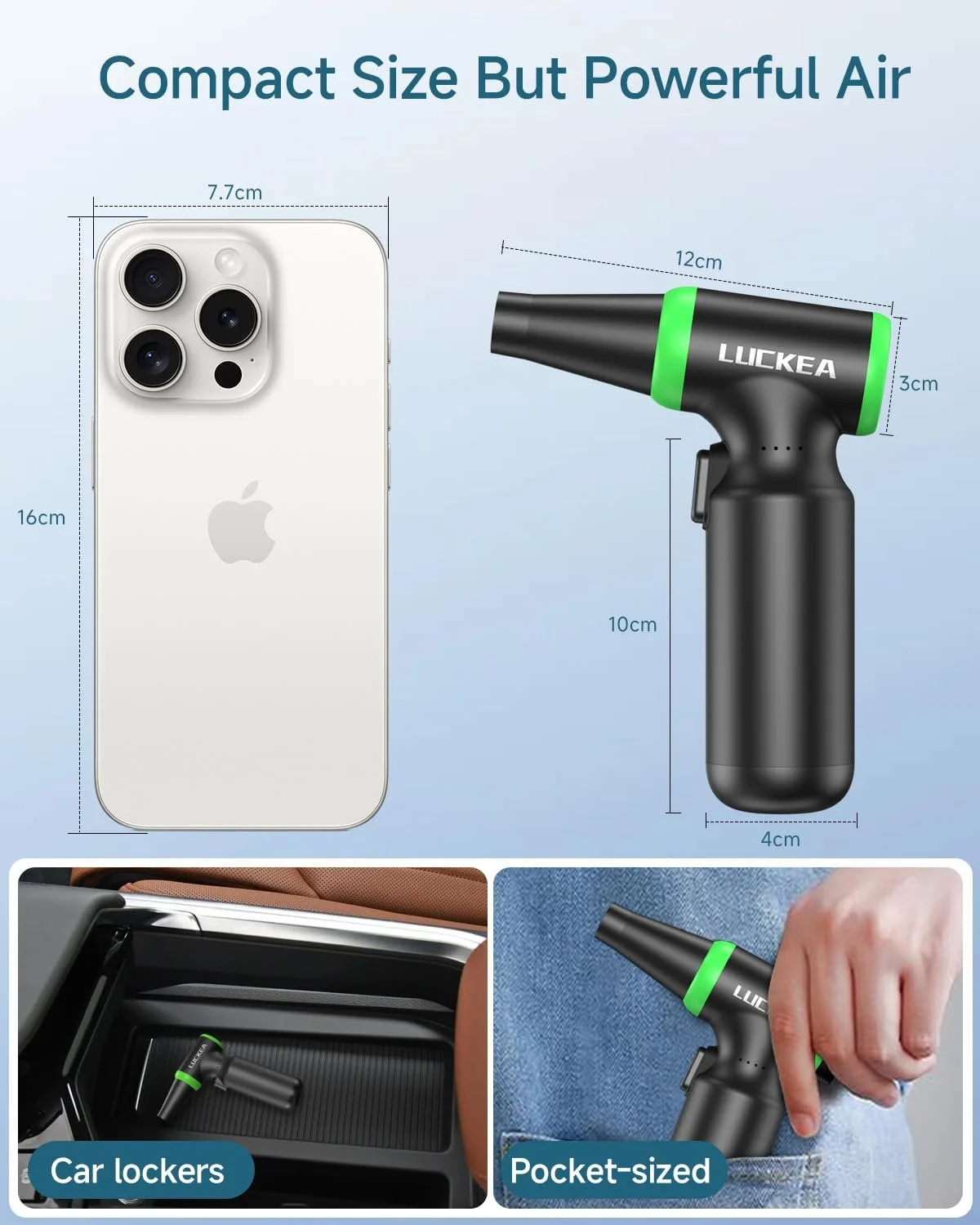 Електрична повітродувка 130,000 rpm 3-Speed 6000 mAh, фото №7