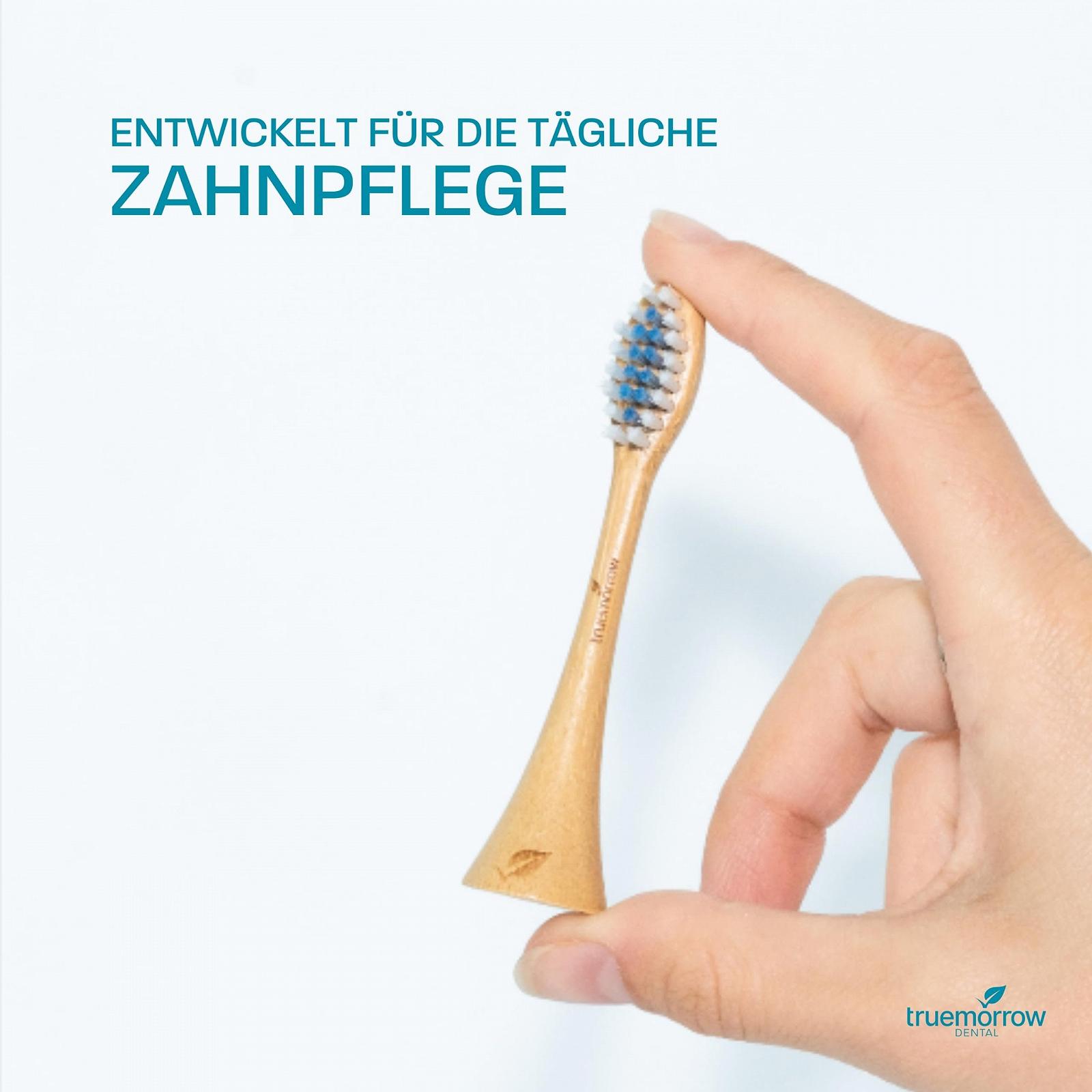 Насадки для зубної щітки truemorrow Sustainable Bamboo для Happybrush Eco VIBE 3 Blue Green, фото №3