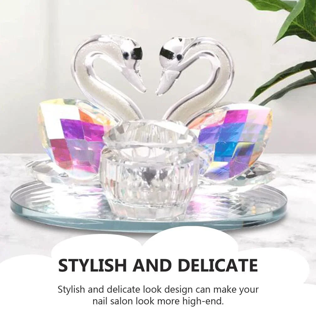 Мисочка для манікюру Lurrose Кришталева Скляна Чашка у Формі Лебедя Прозора, фото №7