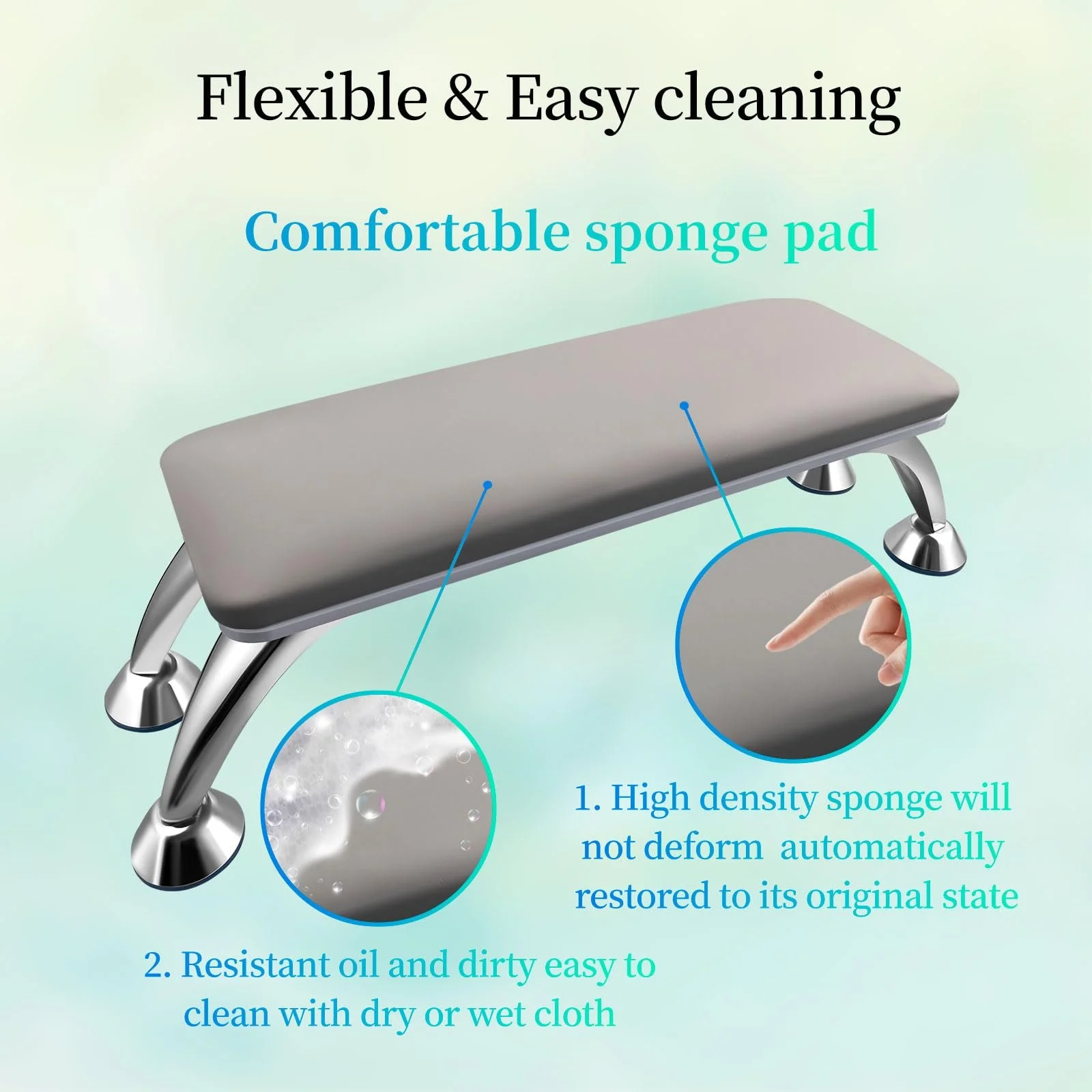 Підставка для рук Манікюрна Подушка для рук Світло-сіра, фото №4 Підставка для рук Манікюрна Подушка для рук Світло-сіра, фото №4