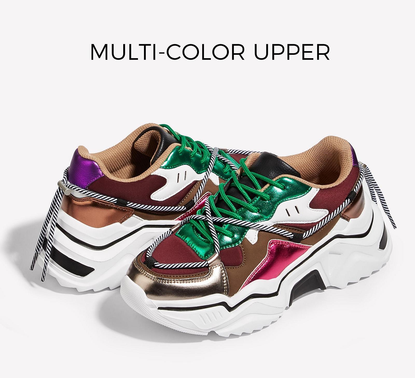 Жіночі Кросівки на платформі LUCKY STEP Різнокольорові Ретро Масивні Dad Shoes Модні Кольорові Блочні Кросівки для Повсякденного Використання та Ходьби, фото №2