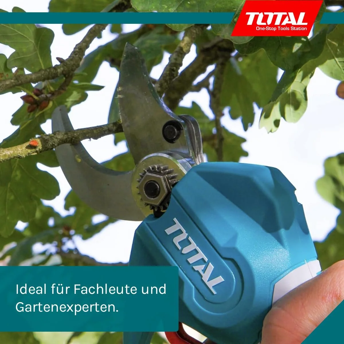 Секатори акумуляторні TOTAL Brushless TSSLI202581 25 мм Синій, фото №6