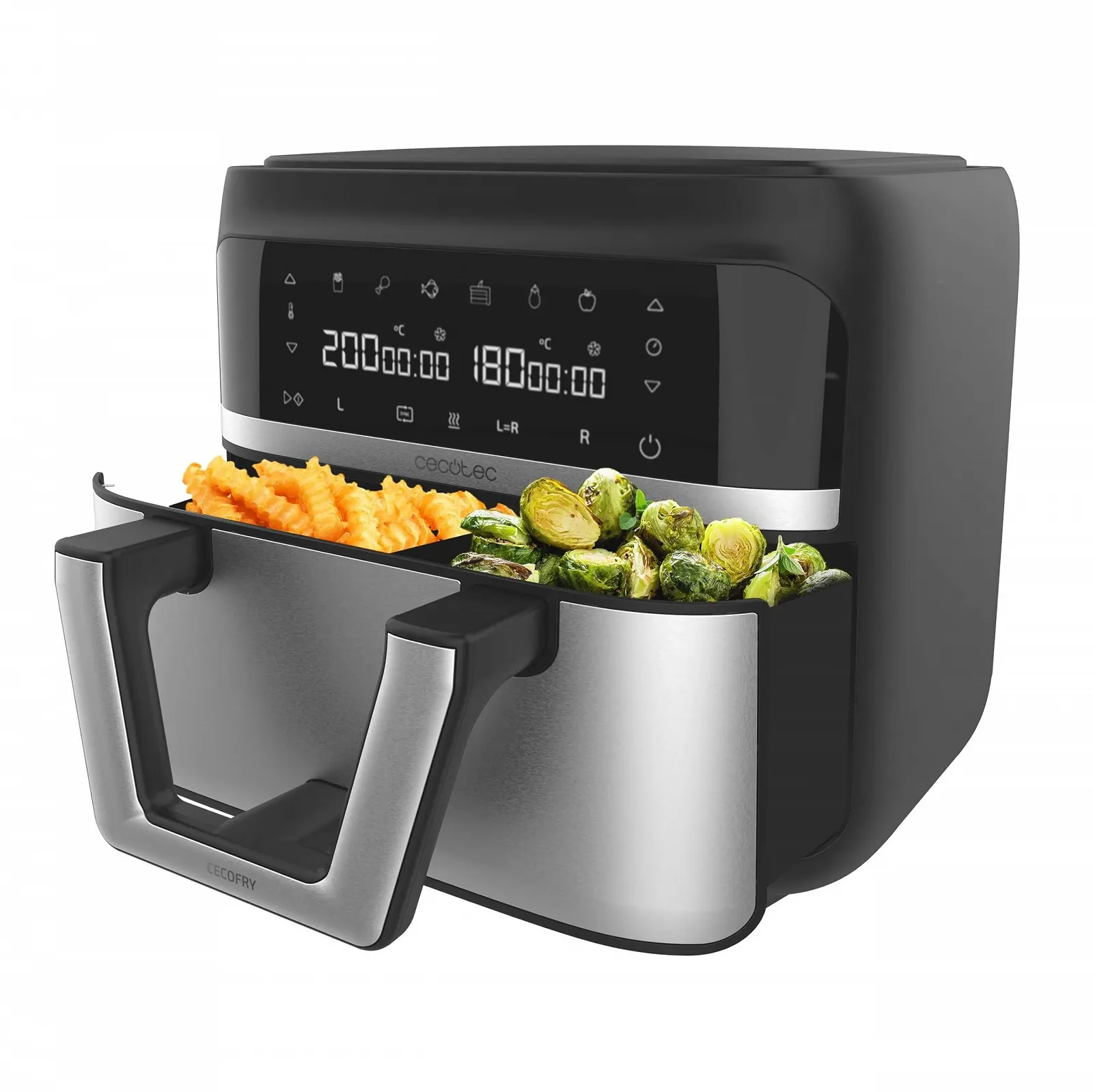 Мультипечь Cecotec Cecofry Dual 9000 9 л 2850 Вт Сенсорная панель 6 режимов PerfectCook, фото №1 Мультипечь Cecotec Cecofry Dual 9000 9 л 2850 Вт Сенсорная панель 6 режимов PerfectCook, фото №1