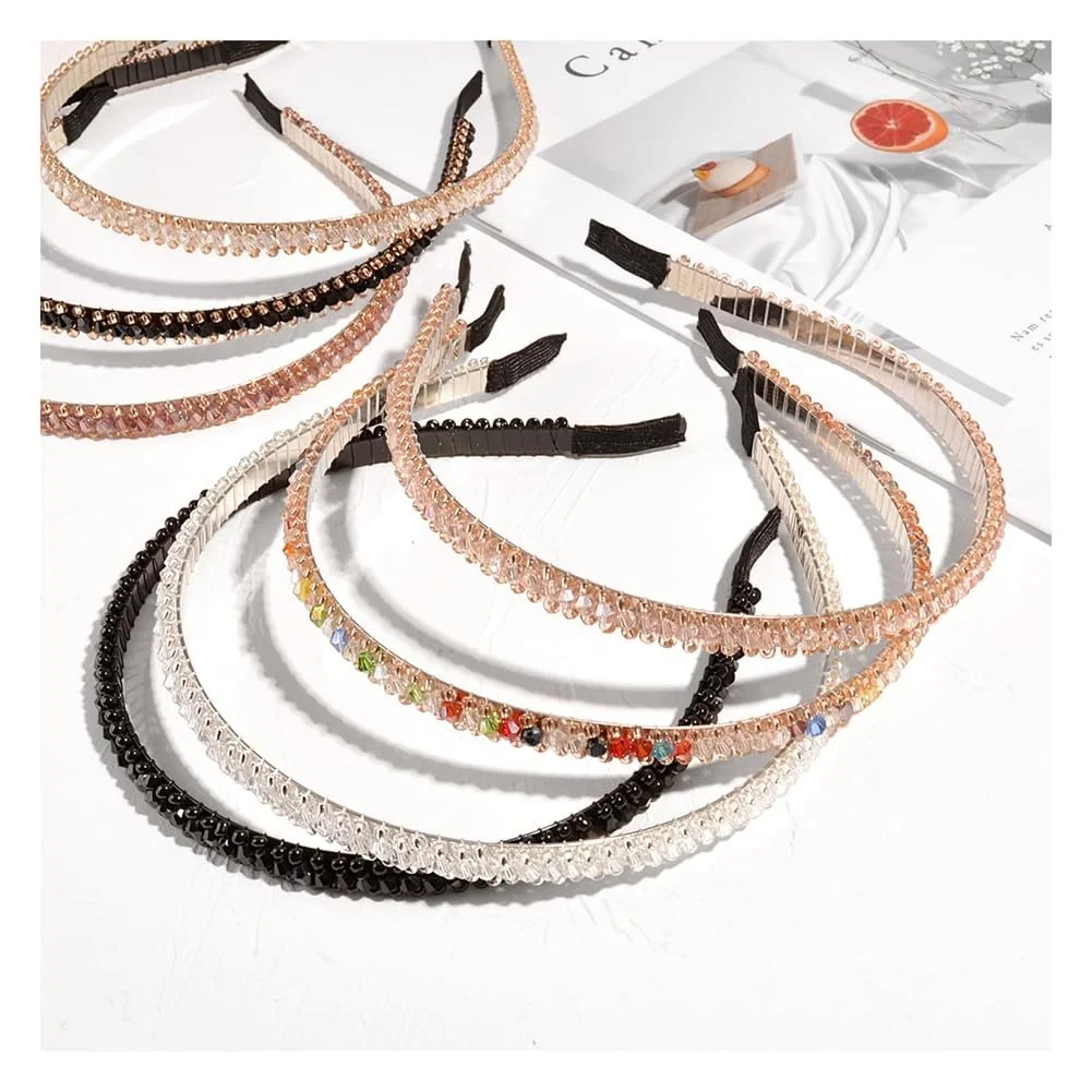 Обруч Жіночий зі стразами Блискучий, фото №6