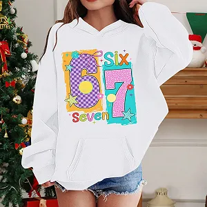 Худи для подростков, Толстовка для девочек, Пуловер для мальчиков, Детская толстовка с капюшоном, Модный повседневный худи, Зимний теплый милый худи с принтом Eis 67, Удобный пуловер, Флисовая куртка, Толстовка с длинными рукавами synthetic.ua - Фото 1