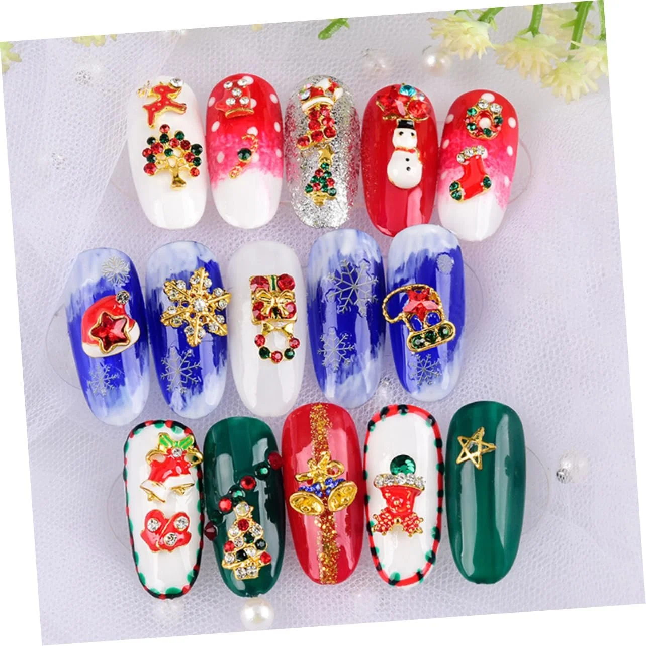 Металлическое украшение для ногтей FRCOLOR Рождественское 24 шт., фото №8