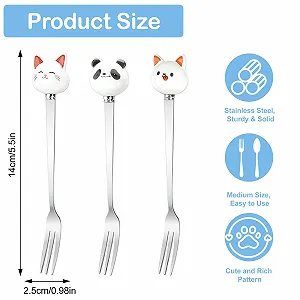 Набір виделок для кави з котами, 6 шт. synthetic.ua - Фото 1