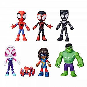 Фігурки Marvel Spidey & His Amazing Friends Superheroes + Villains Spidey Heroes Pack (7 штук) Чорний - Фото 1