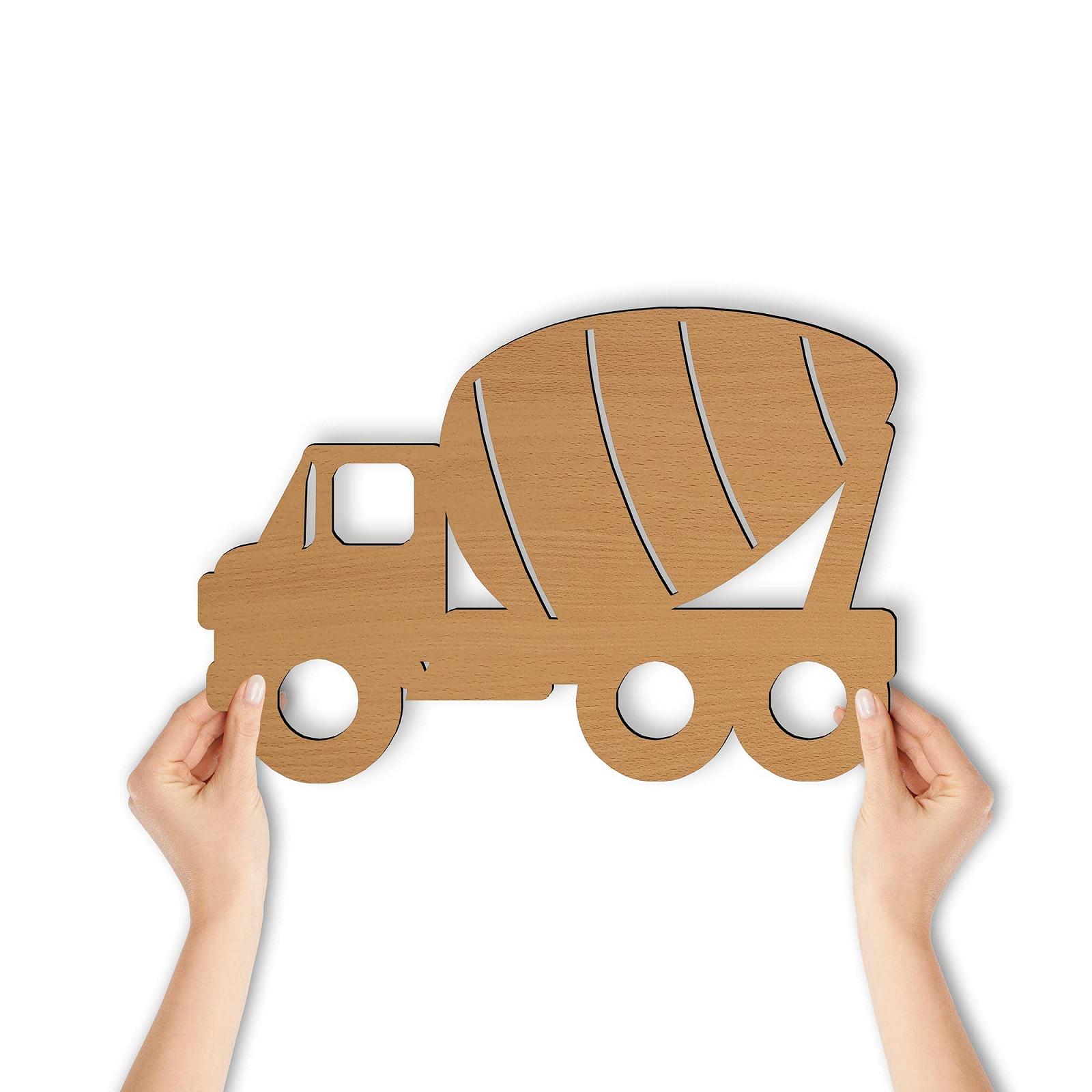Настенный светильник Concrete Mixer Vehicle I Night Light Children's Room MDF Wood Battery Operated, фото №2 Настенный светильник Concrete Mixer Vehicle I Night Light Children's Room MDF Wood Battery Operated, фото №2
