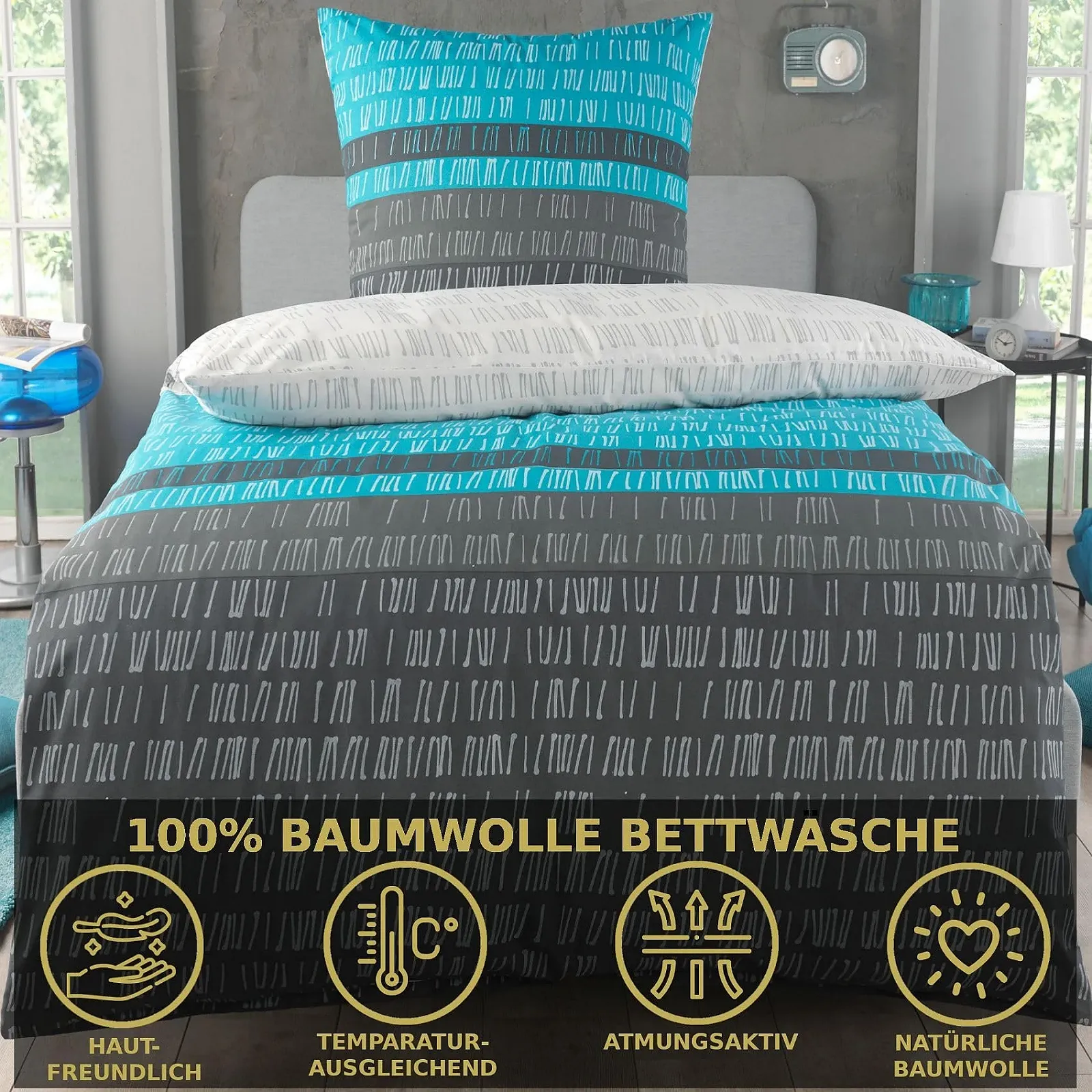 Комплект постельного белья MALIKA 135 x 200 см хлопок Renforcé Oeko-Tex красный, фото №2