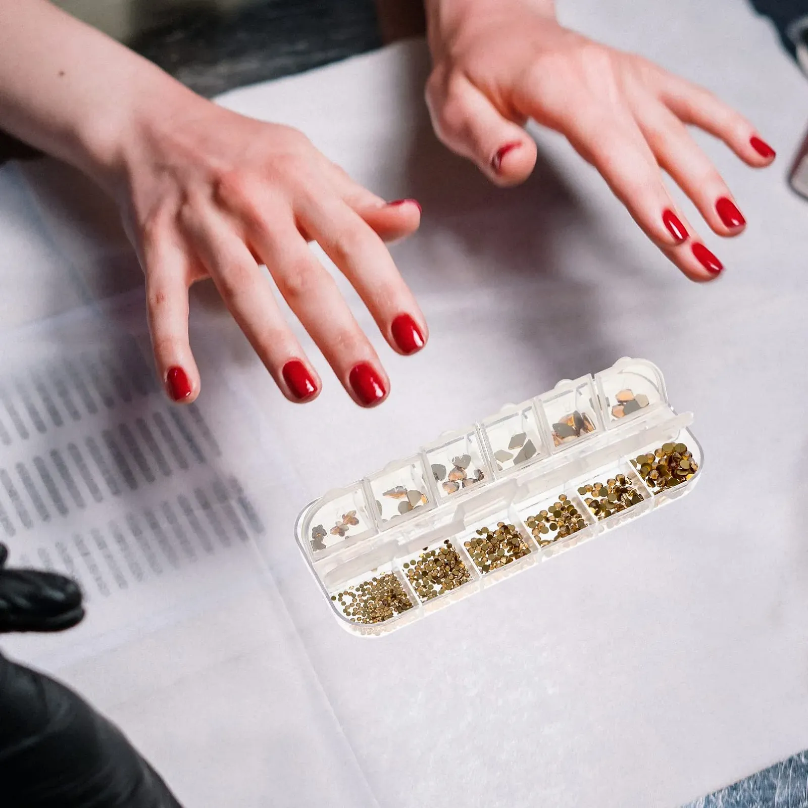 Стразы для ногтей FOMIYES 12 Grid, плоские, разные формы для креативного дизайна ногтей и украшений для рукоделия, фото №4