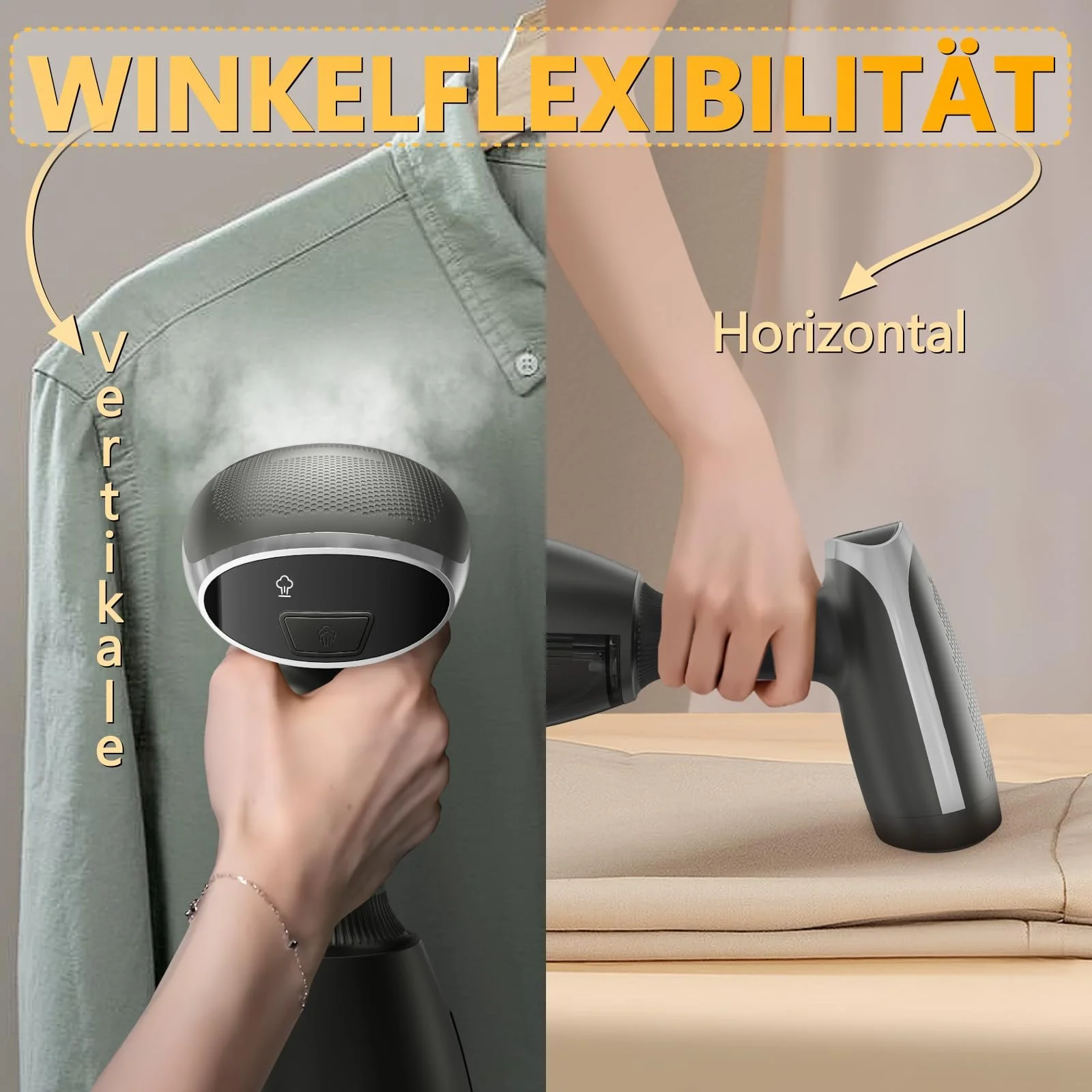 Вертикальний відпарювач YeekoSteam 1500W 280ml Дорожній, фото №4