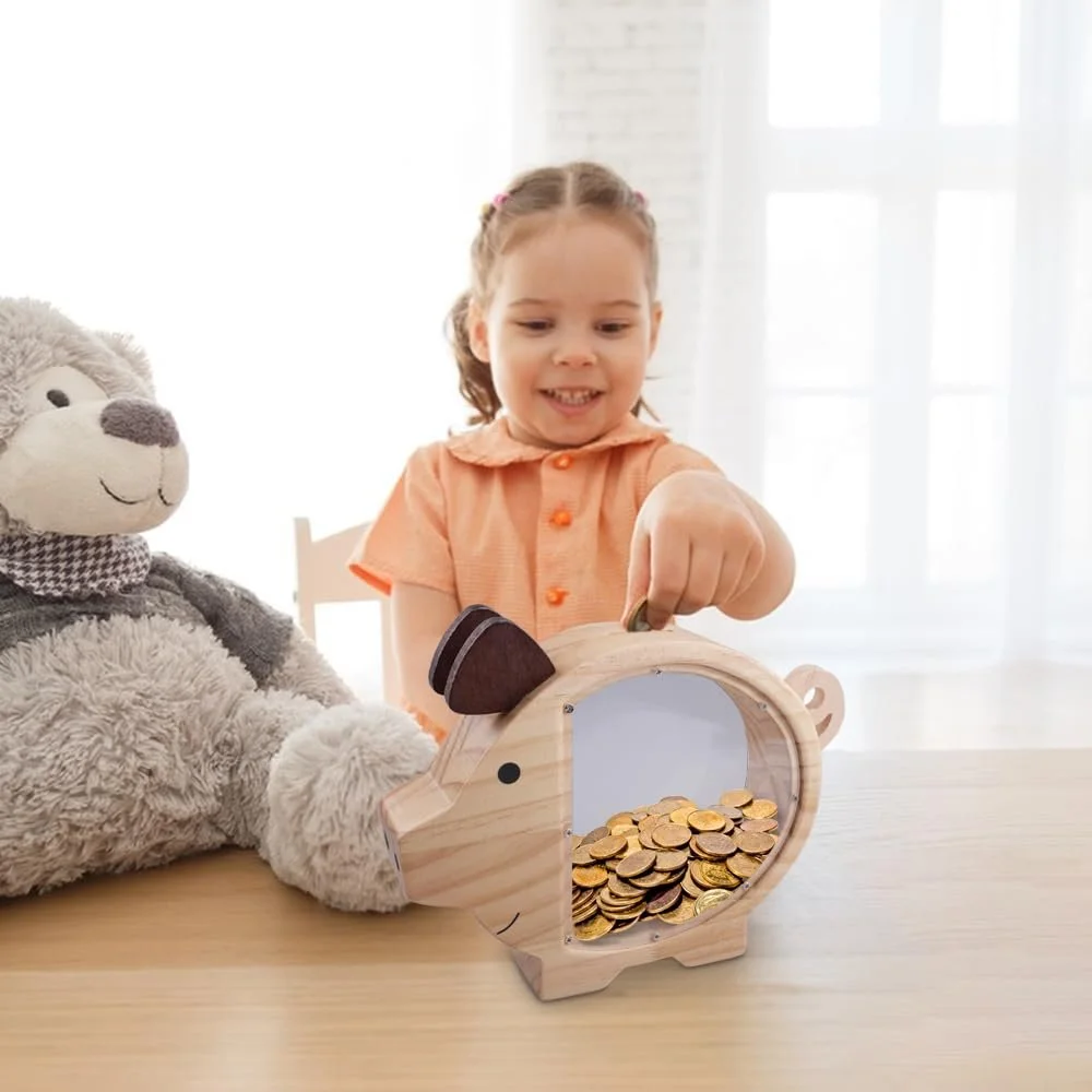 Скарбничка дитяча Дерев'яна Персоналізована Творча, фото №4