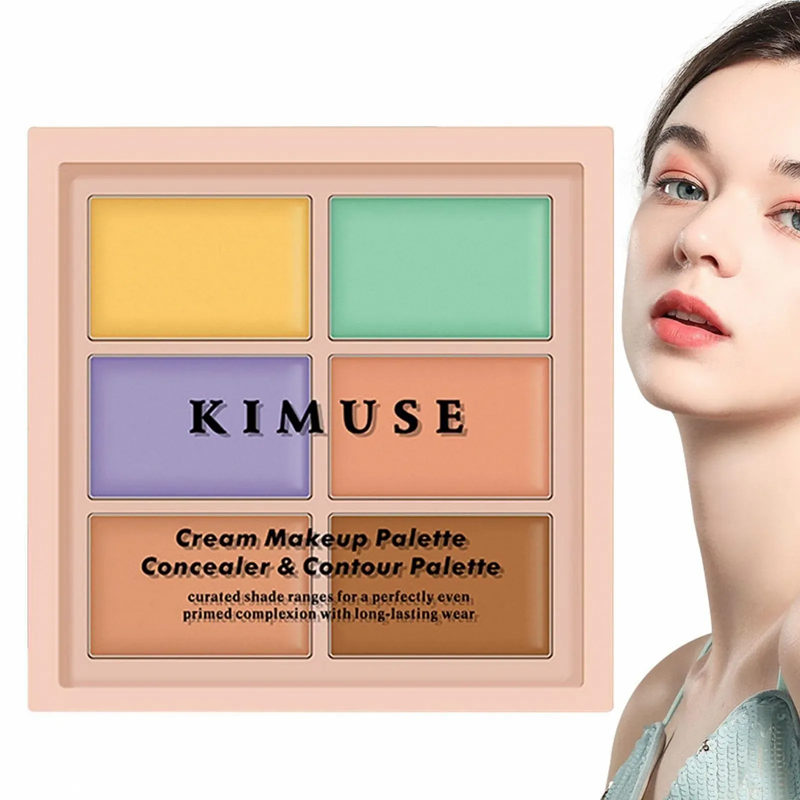 Палетка консилерів Generisch 6-кольорова кремова палетка для макіяжу для зрілої шкіри, фото №1