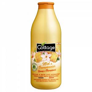 Гель для душа и молочко для ванны Cottage увлажняющее с ароматом меда и цветов франжипани 750 мл - Фото 1