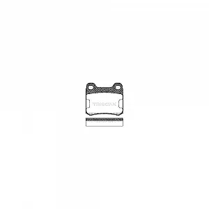 Комплект гальмівних колодок, дискове гальмо TRISCAN 8110 23115 для MERCEDES-BENZ, задня вісь - Фото 1