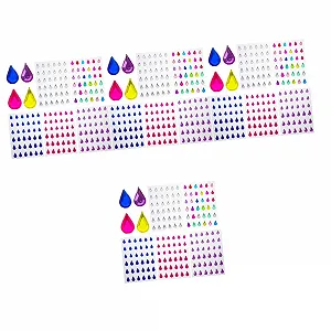 Стразы Наклейки 20 листов Самоклеящиеся, разноцветные - Фото 1